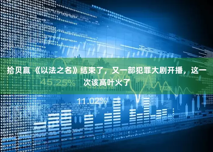 拾贝赢 《以法之名》结束了，又一部犯罪大剧开播，这一次该高叶火了